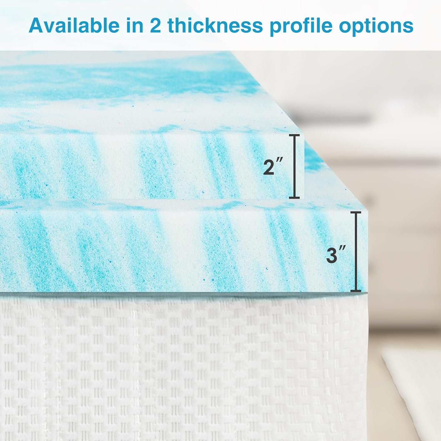 1729479496 163 Cooling Gel Memory Foam Mattress Topper Full Size 3 Inch