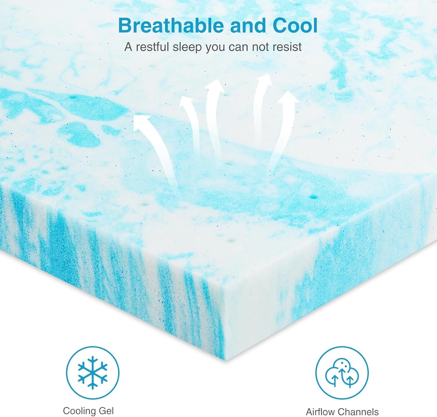 1729479496 221 Cooling Gel Memory Foam Mattress Topper Full Size 3 Inch