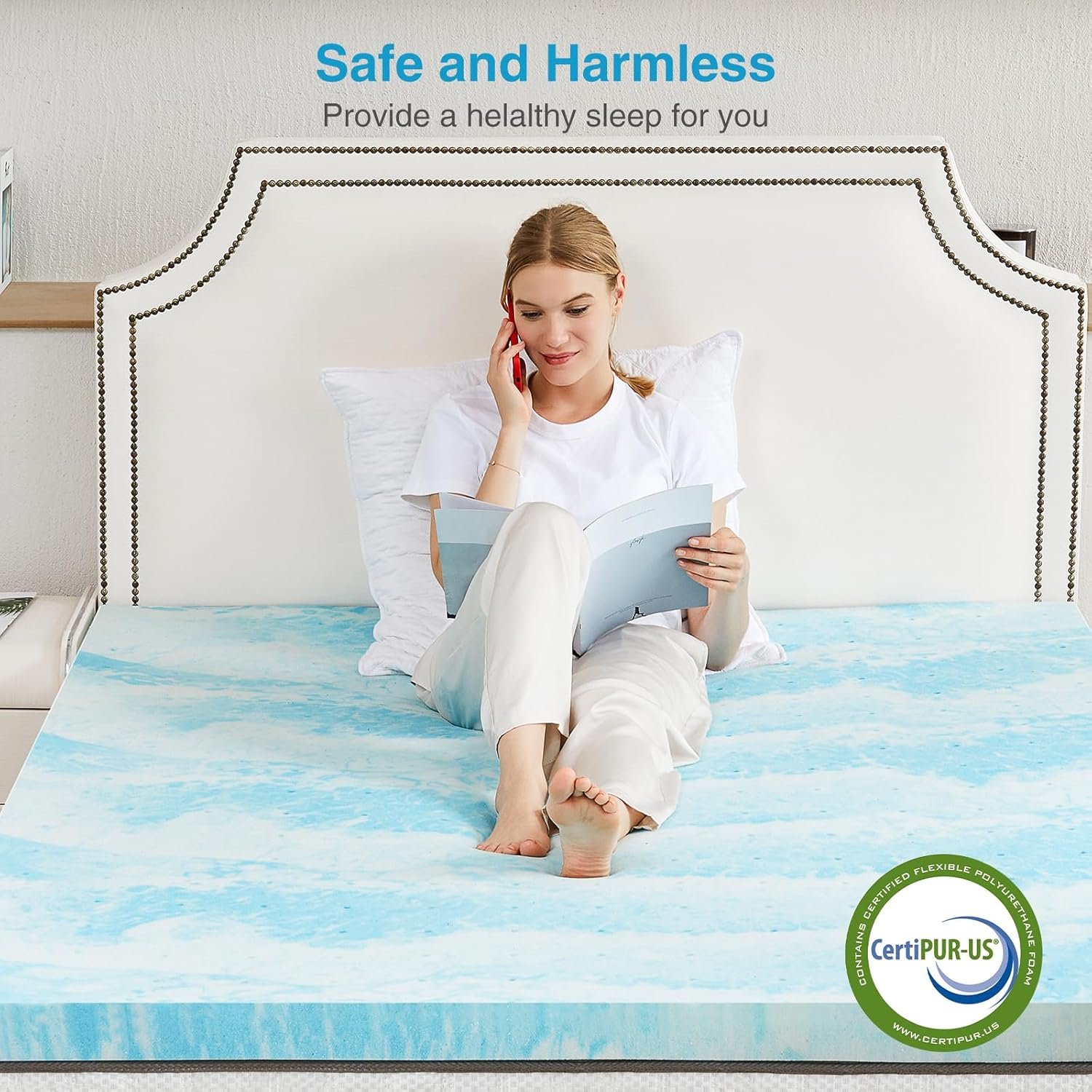 1729479496 569 Cooling Gel Memory Foam Mattress Topper Full Size 3 Inch