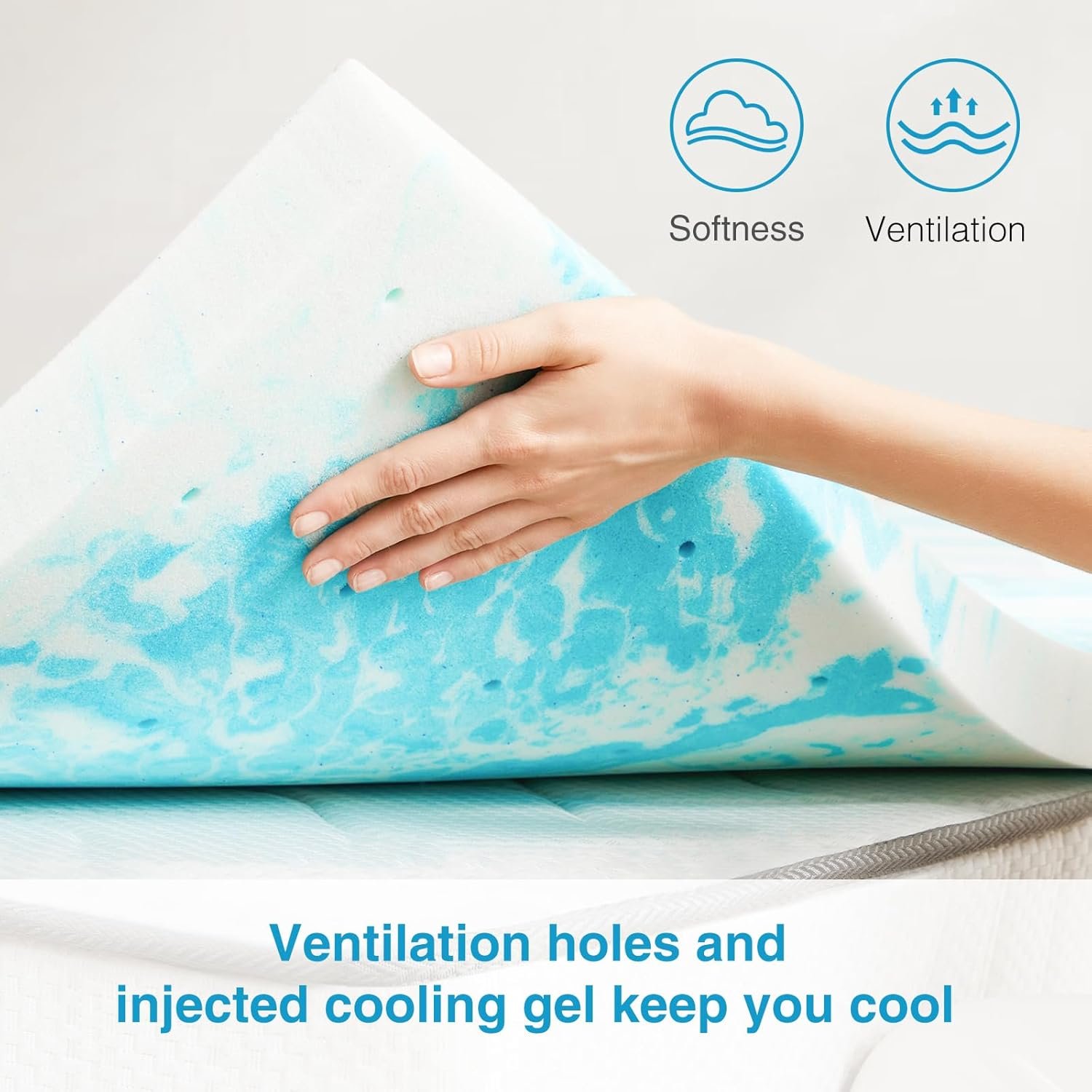 1729479496 811 Cooling Gel Memory Foam Mattress Topper Full Size 3 Inch