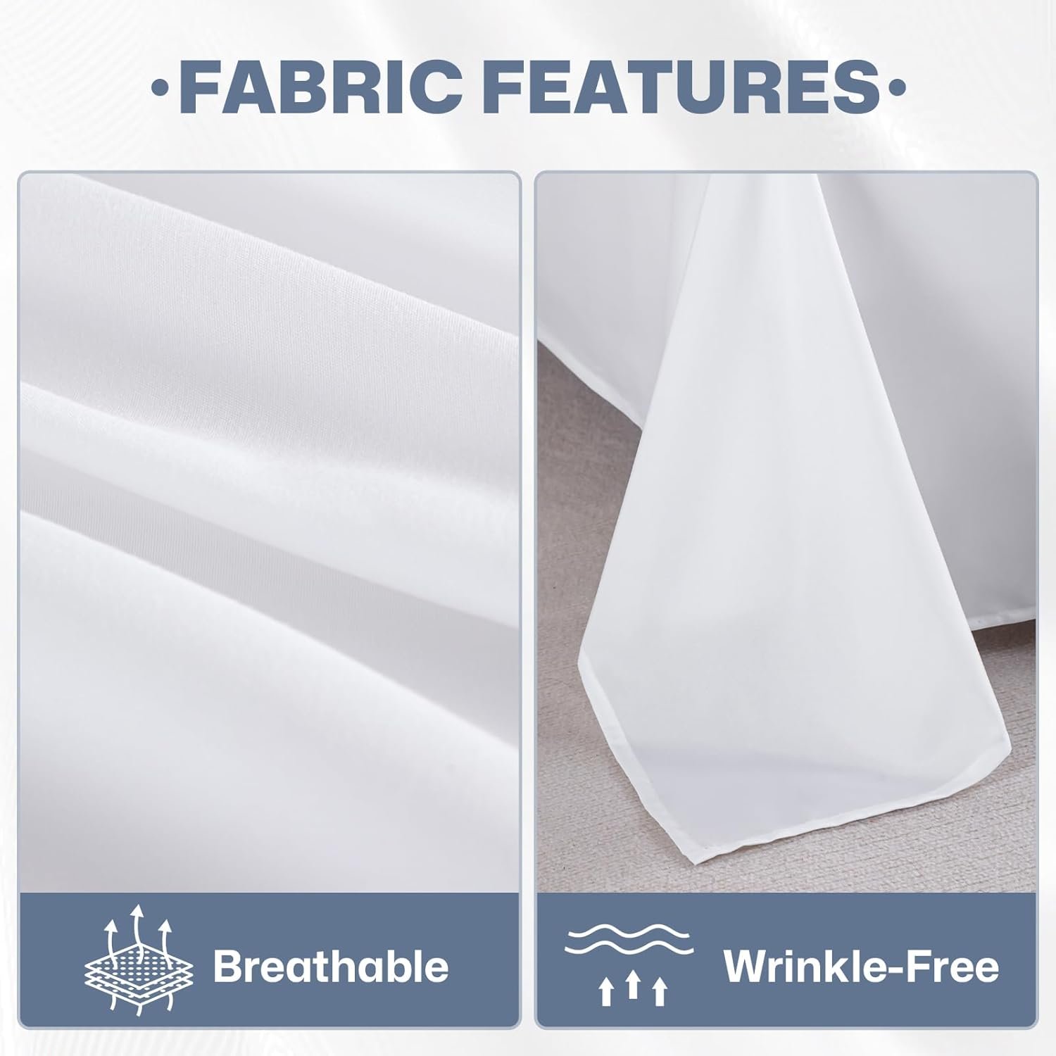 1729487206 436 Queen Size Flat Sheet Set 2 Pack Hotel Quality Brushed
