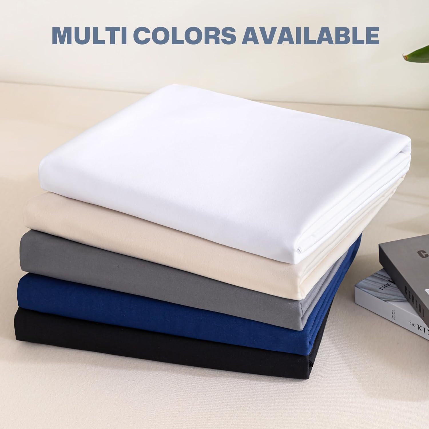 1729487206 52 Queen Size Flat Sheet Set 2 Pack Hotel Quality Brushed