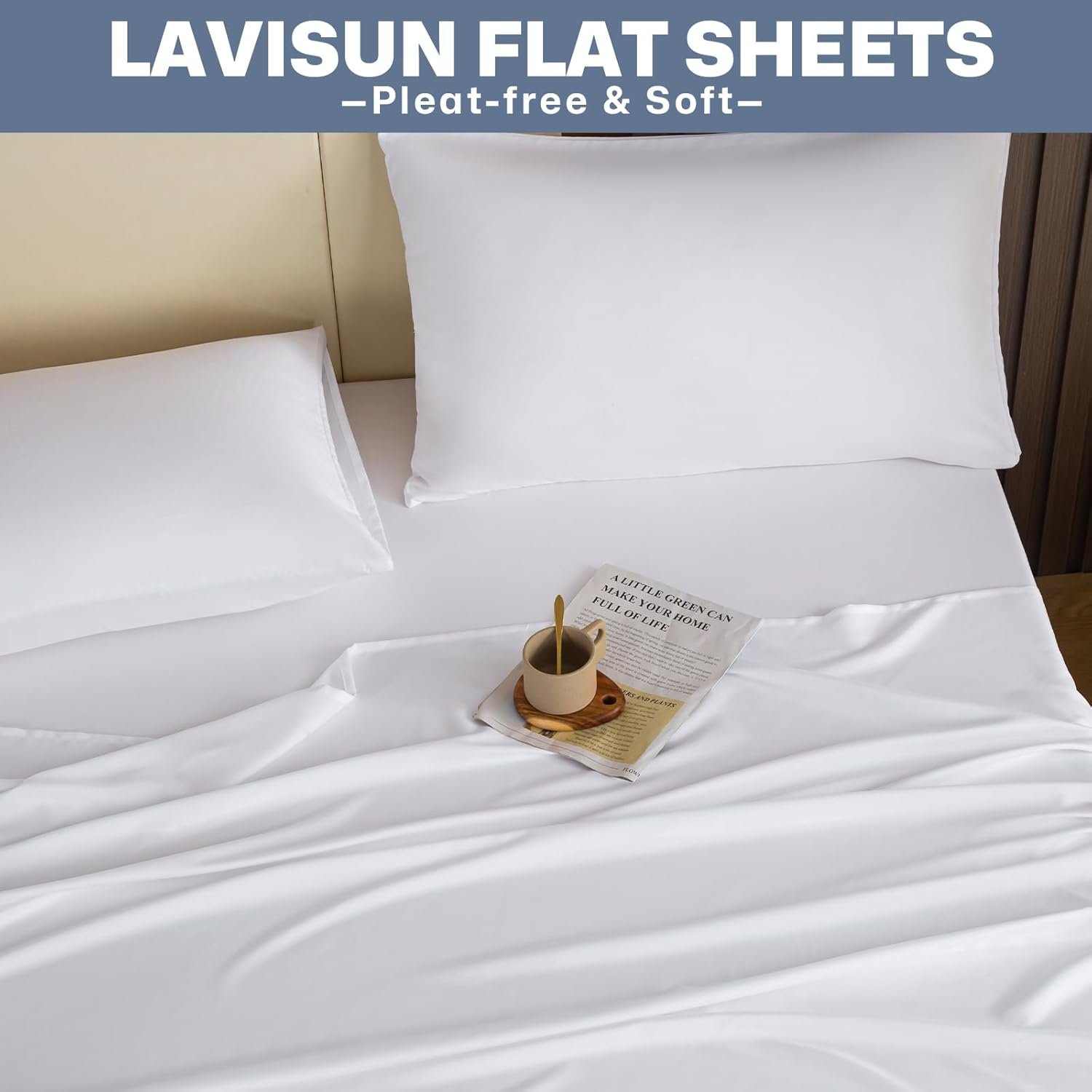 1729487206 949 Queen Size Flat Sheet Set 2 Pack Hotel Quality Brushed