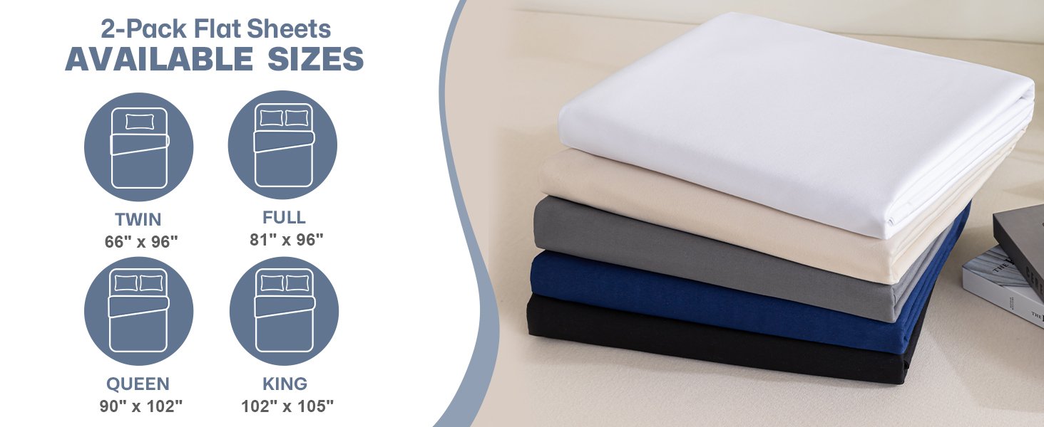 navy flat sheets 6 pack