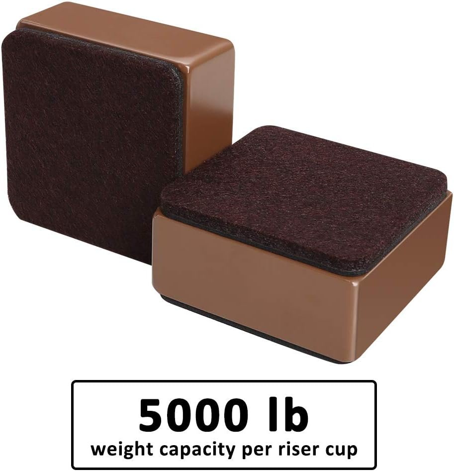 1729494804 225 Ezprotekt 12 Inch Heavy Duty Bed and Furniture Risers Square Sofa