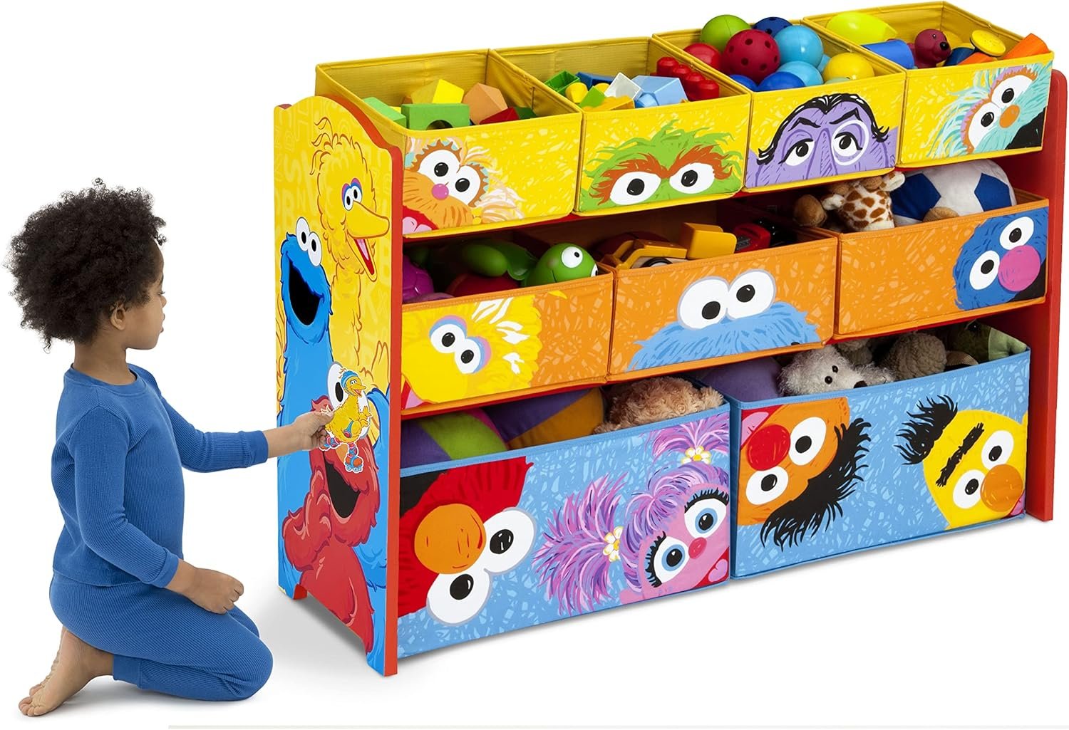1729502389 411 Delta Children Sesame Street Deluxe Multi Bin Organizer