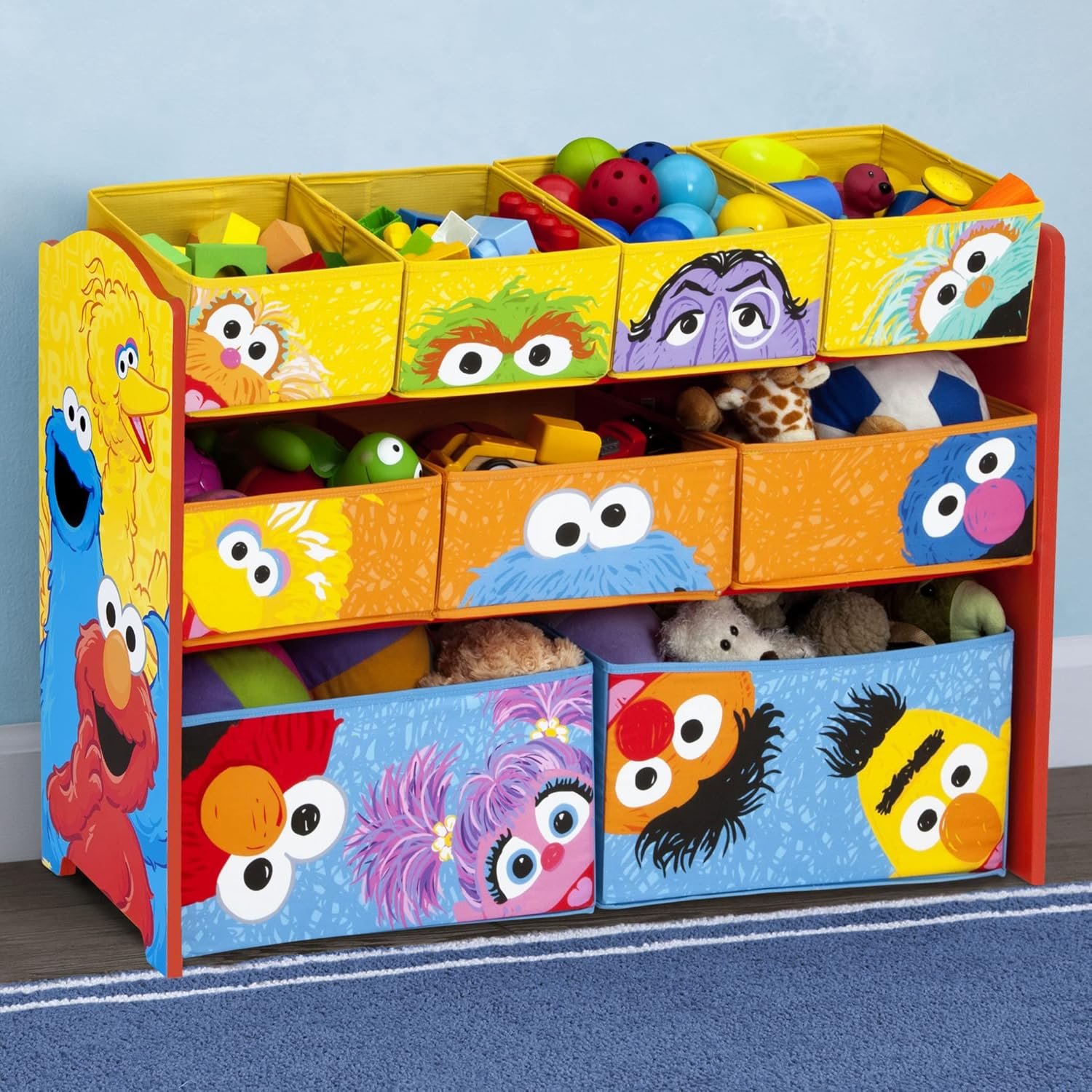 1729502389 569 Delta Children Sesame Street Deluxe Multi Bin Organizer