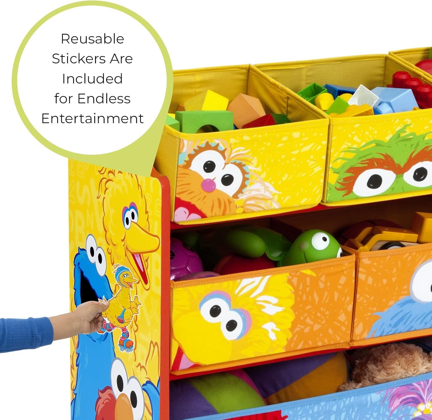 1729502389 659 Delta Children Sesame Street Deluxe Multi Bin Organizer