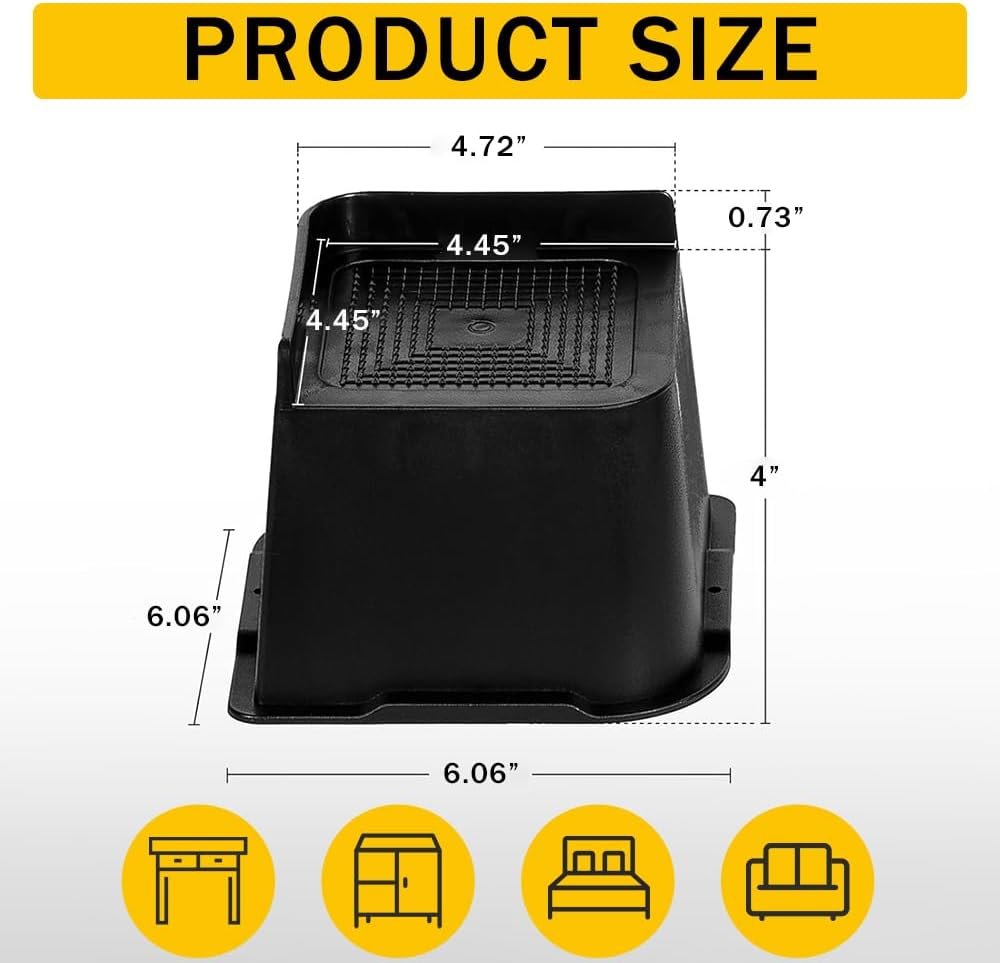 1729561728 528 Heavy Duty Bed Risers 1 2 3 and 4 Oversized