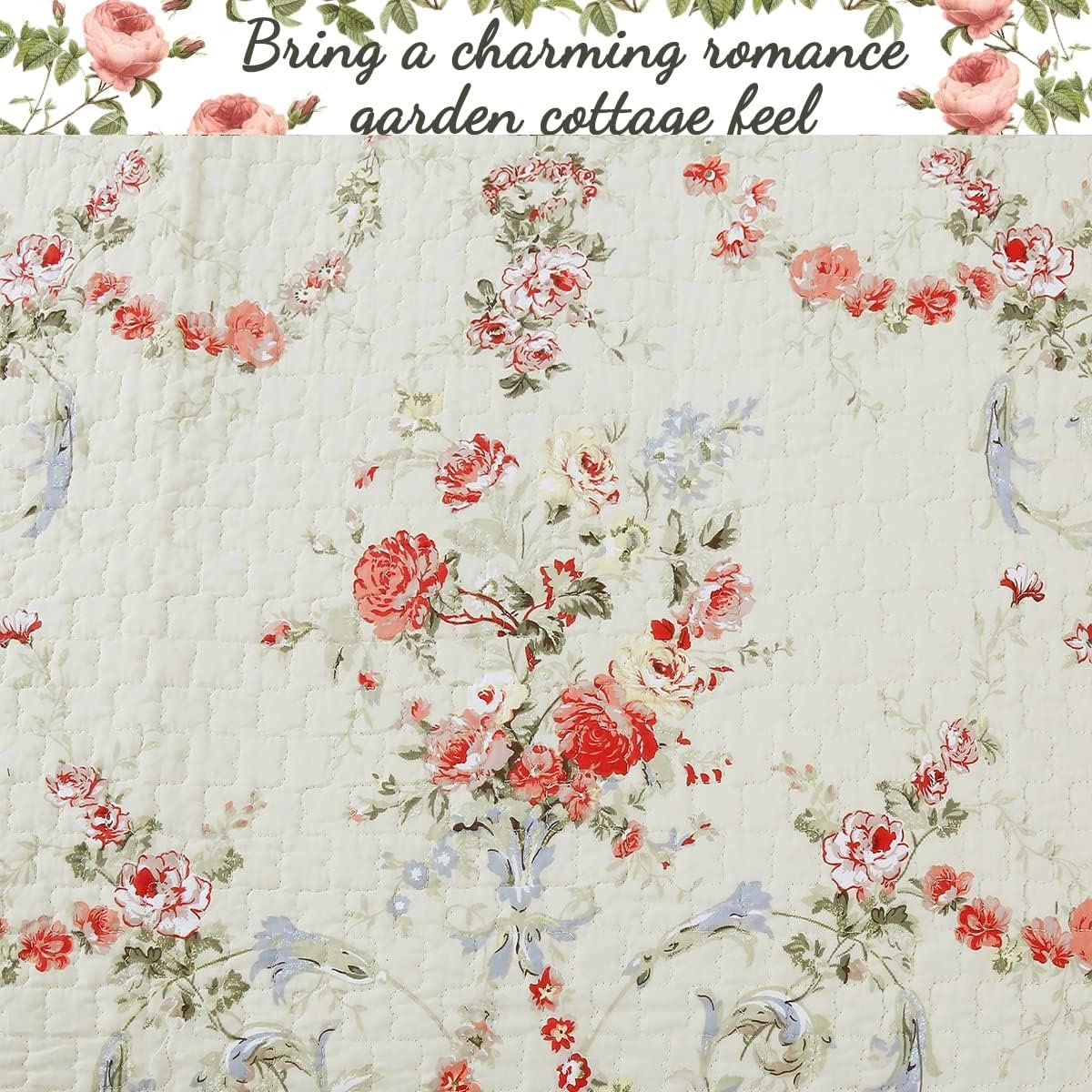 1729583399 606 Cozy Line Home Fashions Khaki Cream and Yellow Floral Blooming