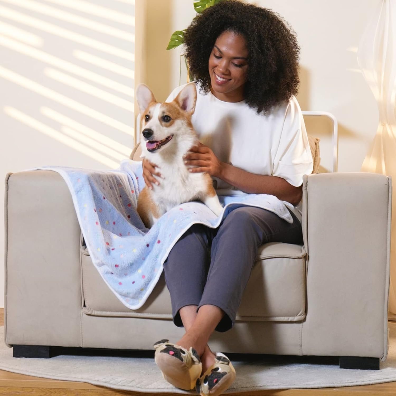 1729696341 885 1 Pack of 3 Super Soft Dot Pattern Pet Blankets