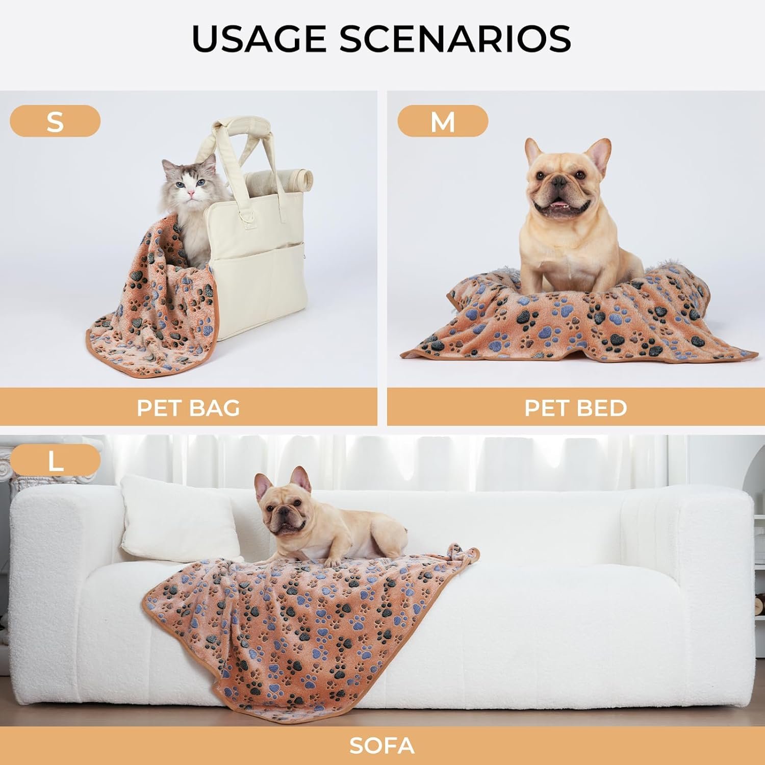 1729718156 83 1 Pack of Super Soft Fluffy Premium Fleece Pet Blankets
