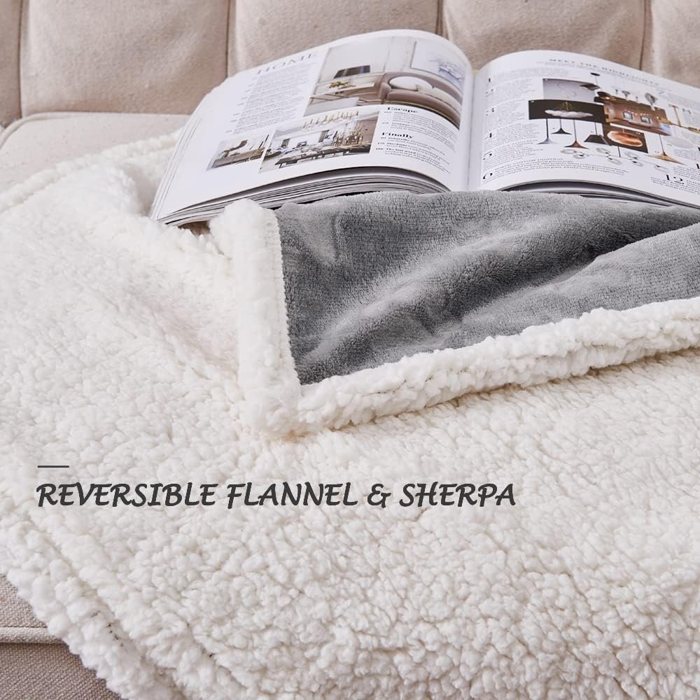 Qeils Waterproof Pet Blanket for Cats - Washable Sherpa Fleece Dog Blanket, Soft Reversible Plush Throw Protector for Bed, Couch, Car, Sofa - 25" x 30", Grey 4 1729762690 131 Qeils Waterproof Pet Blanket for Cats Washable Sherpa Fleece