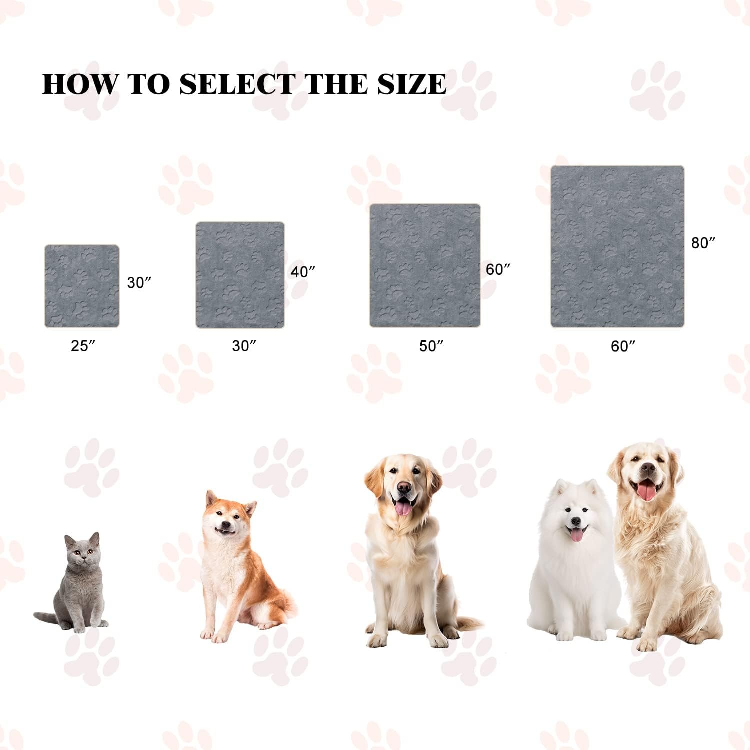 Qeils Waterproof Pet Blanket for Cats - Washable Sherpa Fleece Dog Blanket, Soft Reversible Plush Throw Protector for Bed, Couch, Car, Sofa - 25" x 30", Grey 6 1729762690 275 Qeils Waterproof Pet Blanket for Cats Washable Sherpa Fleece