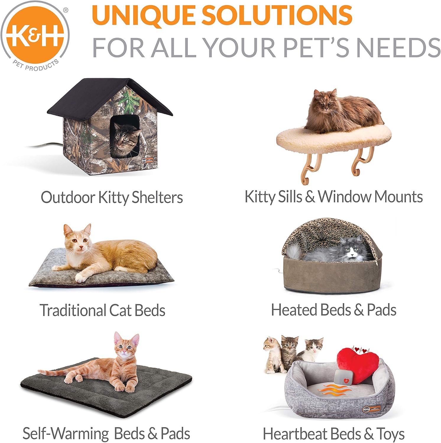 K&H PET PRODUCTS Self-Warming Cat Bed Pad – Thermal Heating Mat for Indoor and Feral Cats & Dogs, Oatmeal/Chocolate, 21 x 17 Inches 7 1729806113 752 KH PET PRODUCTS Self Warming Cat Bed Pad – Thermal Heating