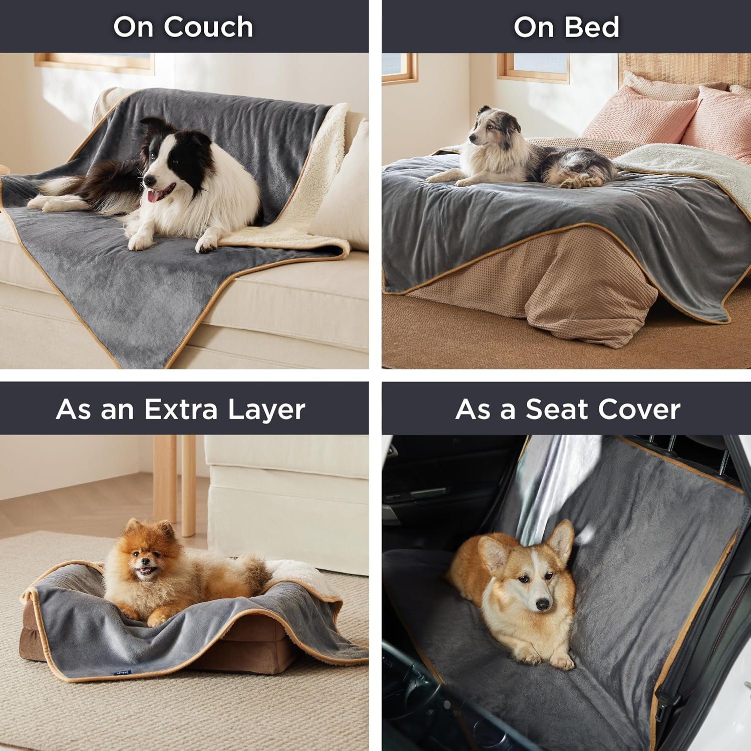 1729945643 10 Bedsure Waterproof Dog Blanket for Small Dogs and Cats