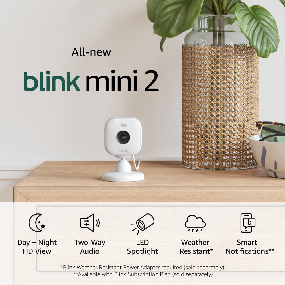 Blink Mini 2 – Plug in Smart Security Camera with HD