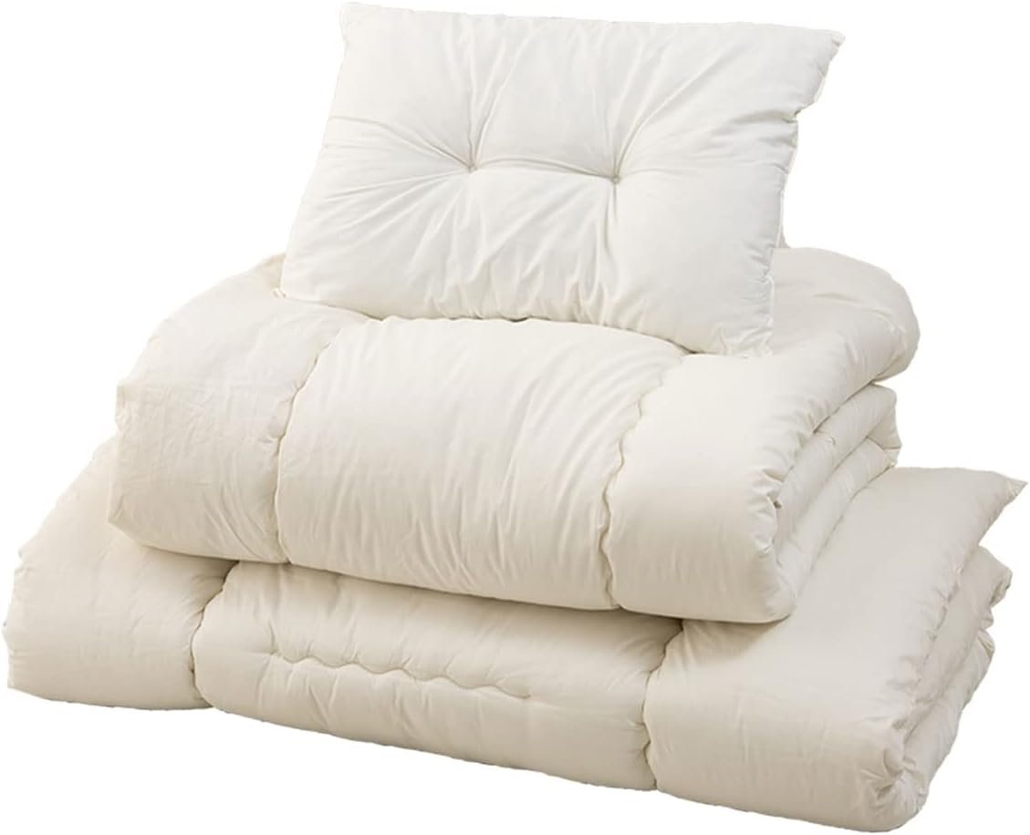 EMOOR Compact Japanese Futon Set Mattress Comforter Pillow