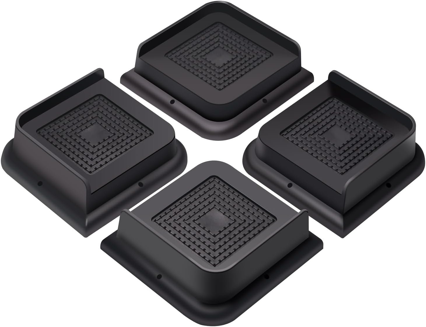 Heavy Duty 1 Inch Bed Risers 4 Pack L Shaped Furniture Elevators Supports