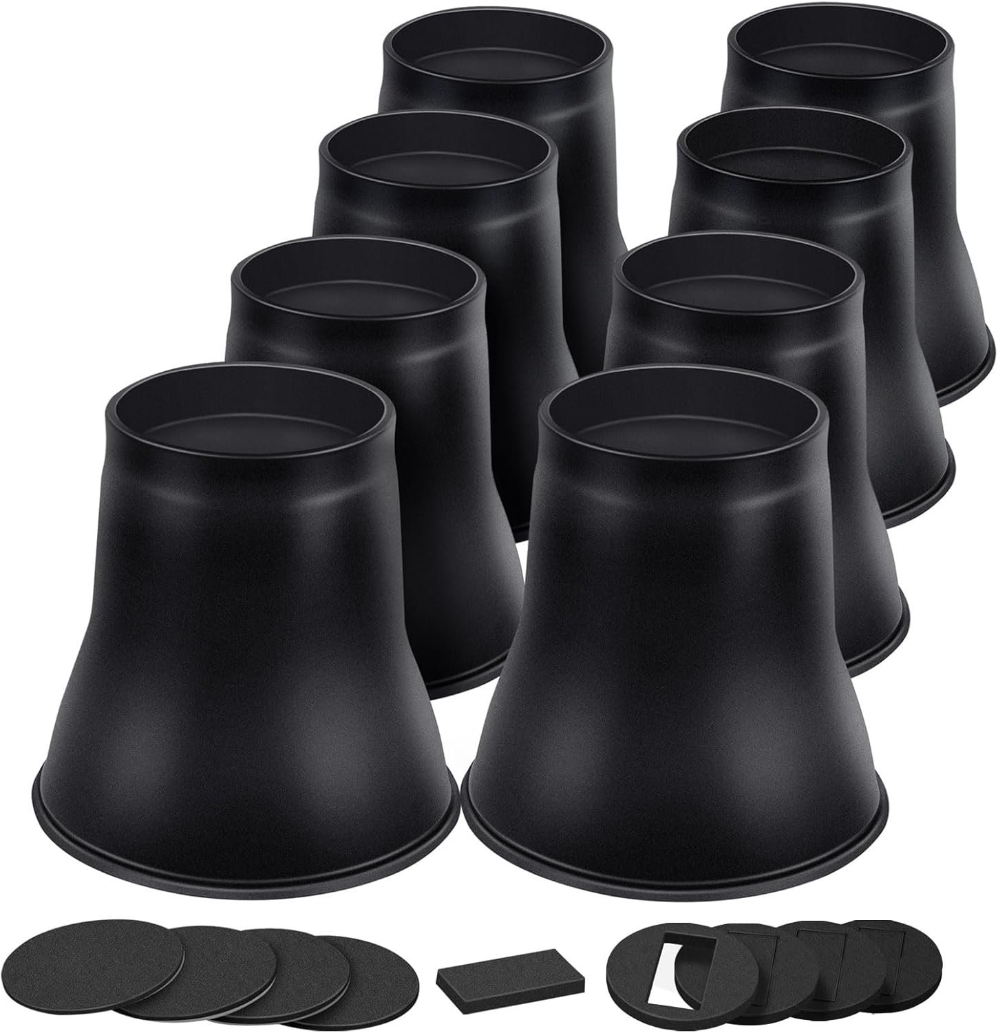 Heavy Duty 6 Inch Bed Risers – Round Furniture Elevators for Beds