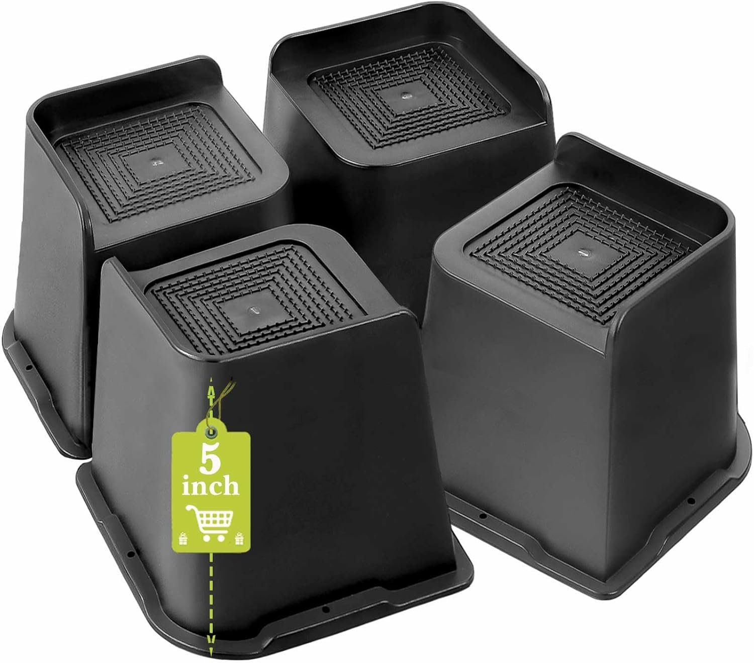 Heavy Duty Bed Risers 1 to 8 Inch Sizes for Furniture