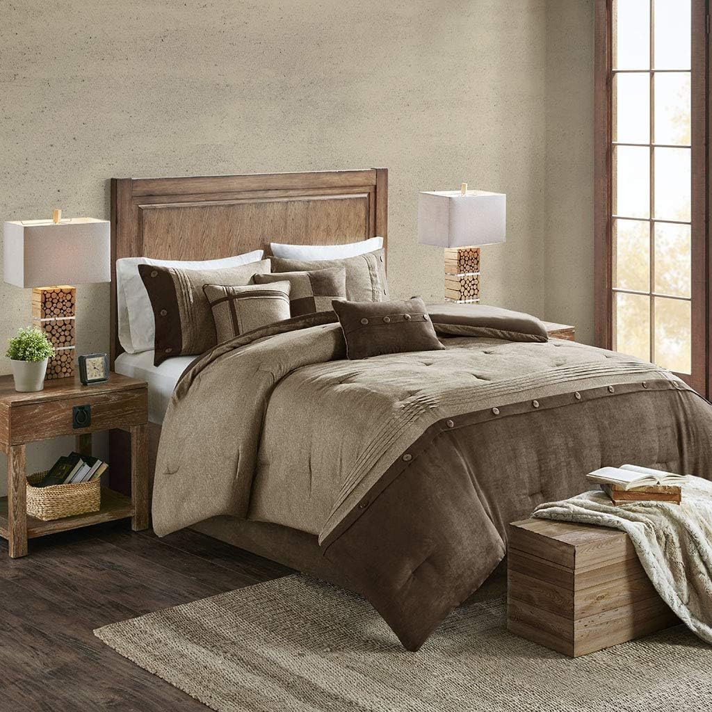 Madison Park Boone Rustic Brown Cozy Comforter Set