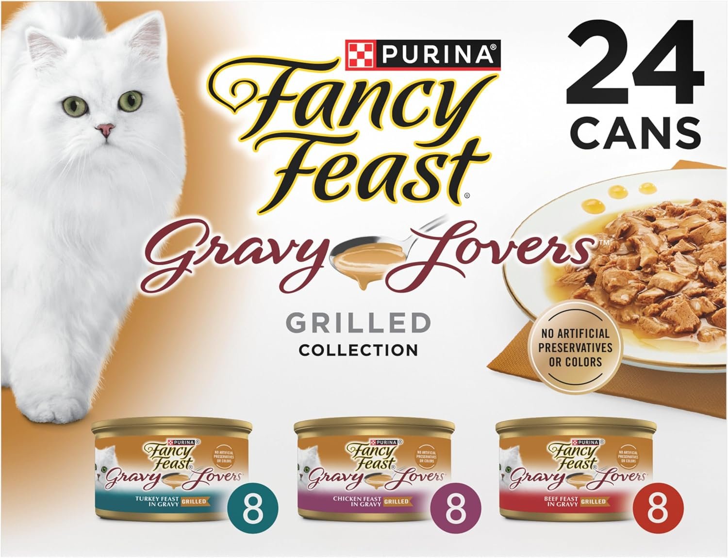 Purina Fancy Feast Gravy Lovers Poultry Beef Grilled Gourmet