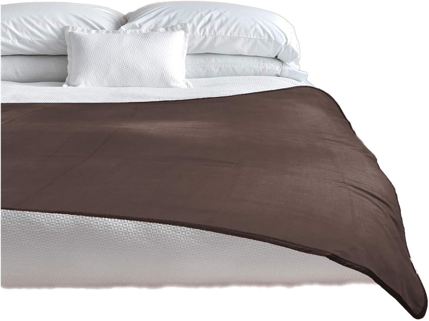 Ultra Soft 100 Waterproof Blanket for Couples Reversible BrownBeige Love